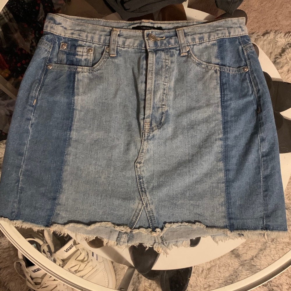 blue jean skirt